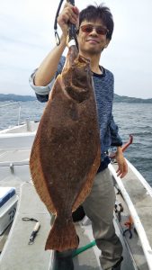 ヒラメ-広島遊漁船海斗