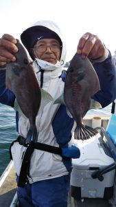 ブリ・ウマヅラハギ―広島遊漁船海斗